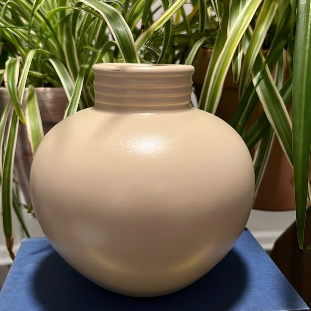 Haeger Pottery Vase 1993 Pottery Cream Organic Modern Retro Boho MCM Vintage - Picture 3 of 8